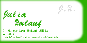 julia umlauf business card
